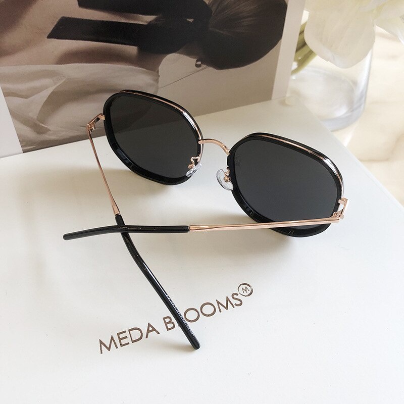 SS Kacamata Wanita Hitam Bulat Korea 6628 Fashion Vintage Kaca Mata Wanita Gaya Sunglasses Unisex0.