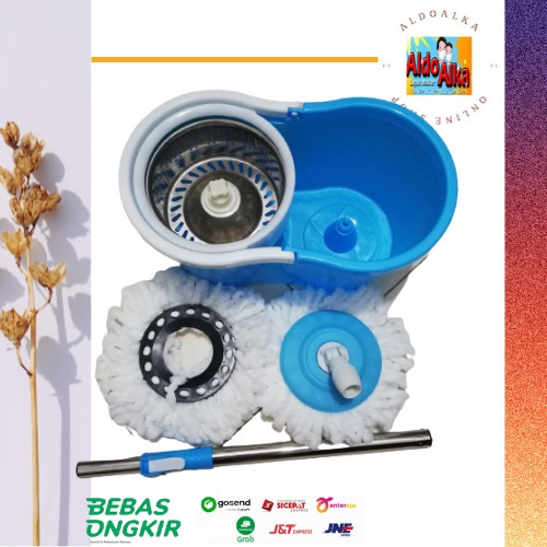 Pel Rotary MOP AB Wash x Dehydration Spin Mop Tornado MOP TanpaBubbleWrap Perlengkapan Rumah Kekinia
