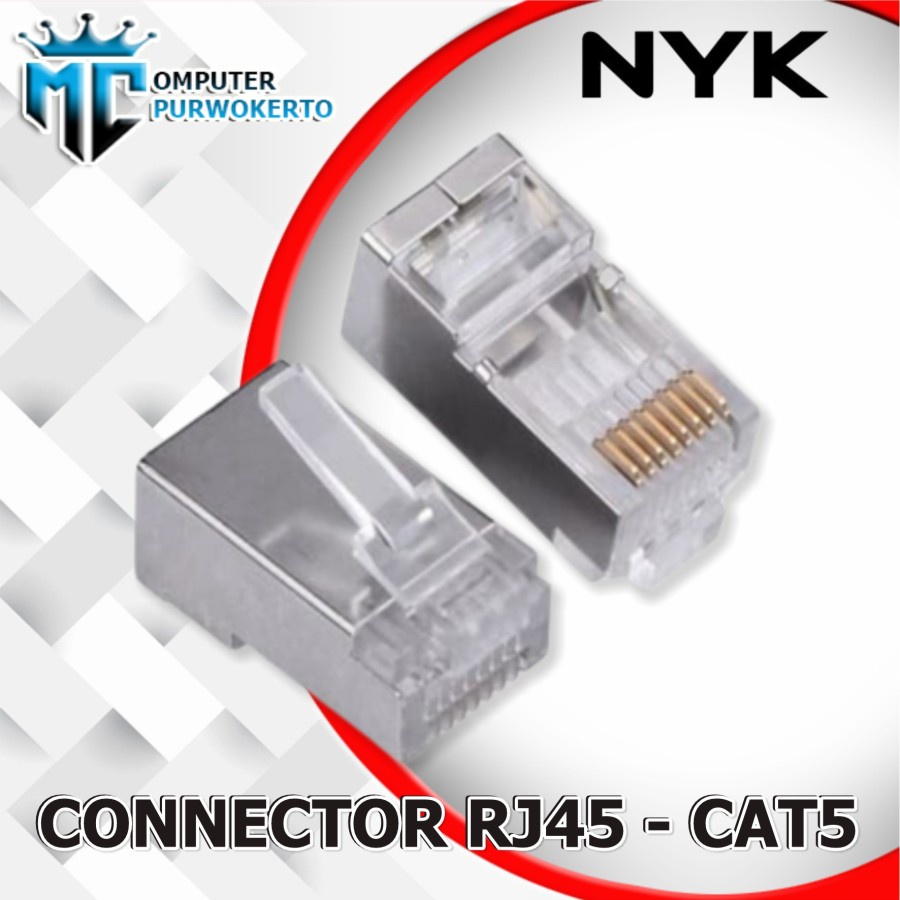 Konektor RJ 45 cat 5 Original Besi NYK Connector Kabel lan RJ45 Eceran