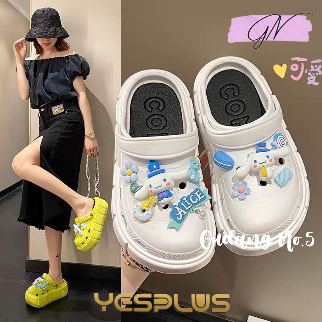 GN-5016-1 2 &amp; 3 Sandal Baim Wanita Impor Yesplus Sandal Fuji Bahan Rubber 3D Anti Slip EVA RUBBER