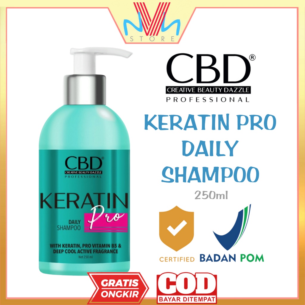 CBD KERATIN PRO DAILY SHAMPOO 250ml - KREATIN PRO SHAMPO CBD - SHAMPO CBD MURAH