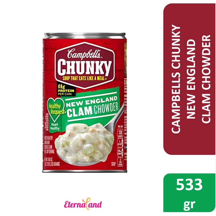 

Campbell's Chunky New England Clam Chowder - sup instant krim kerang