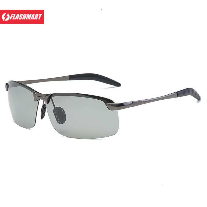 Flashmart Kacamata Photochromic Polarized Sunglasses UV400 - G3043