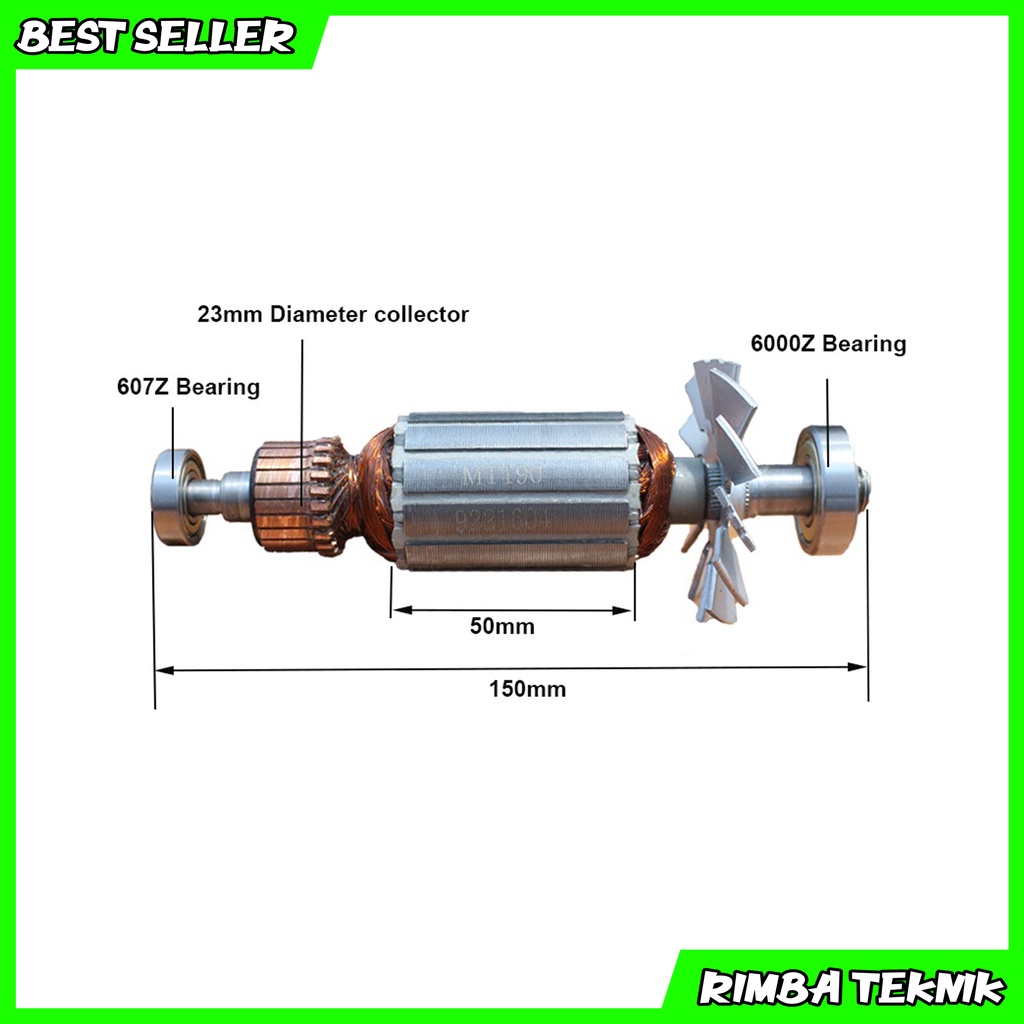 Armature MT190 with bearing Angker Mesin Serut/Planer Maktec MT190