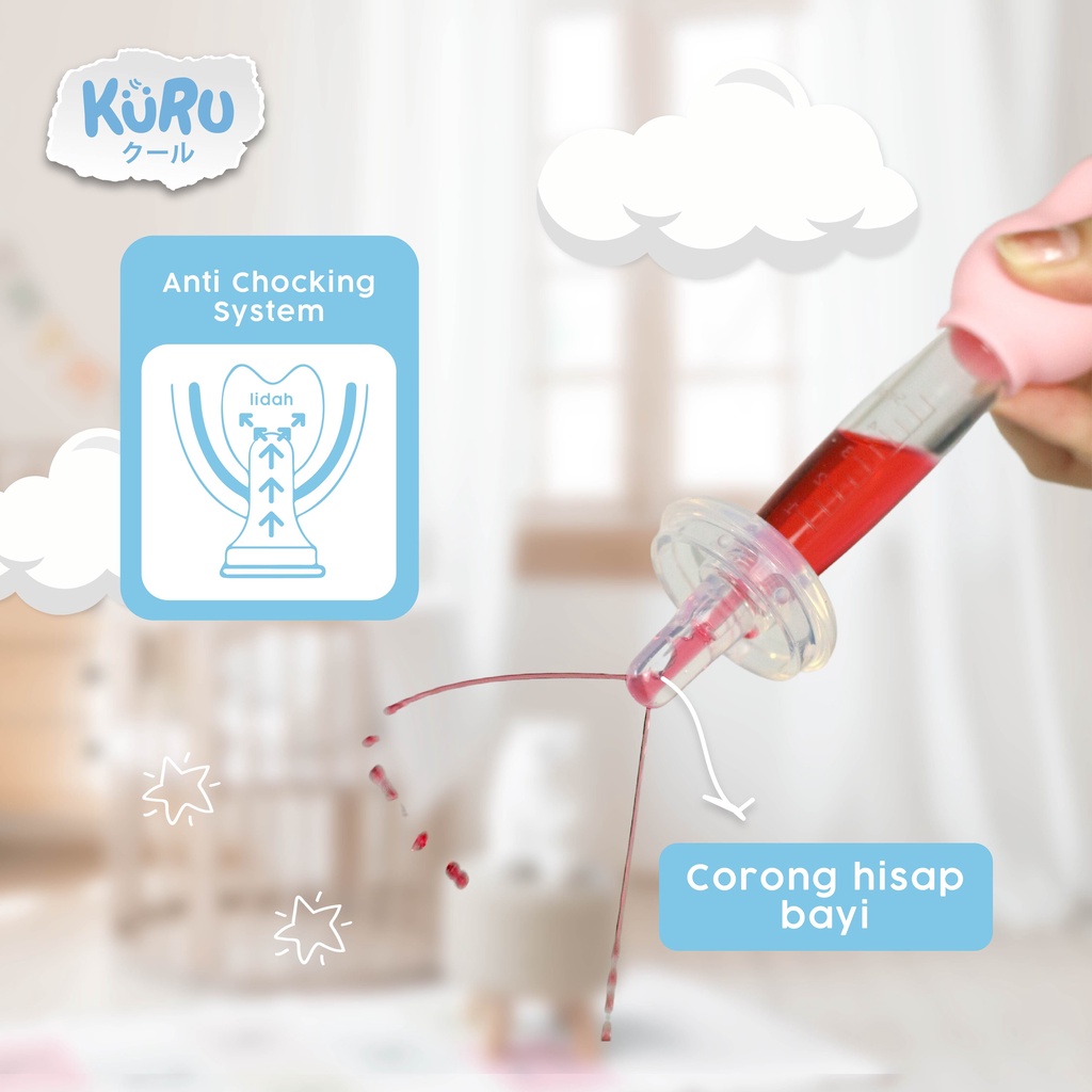 KURU Baby Medicine Feeder MF1 | Alat Bantu Minum Obat Susu Pipet Bayi MBS