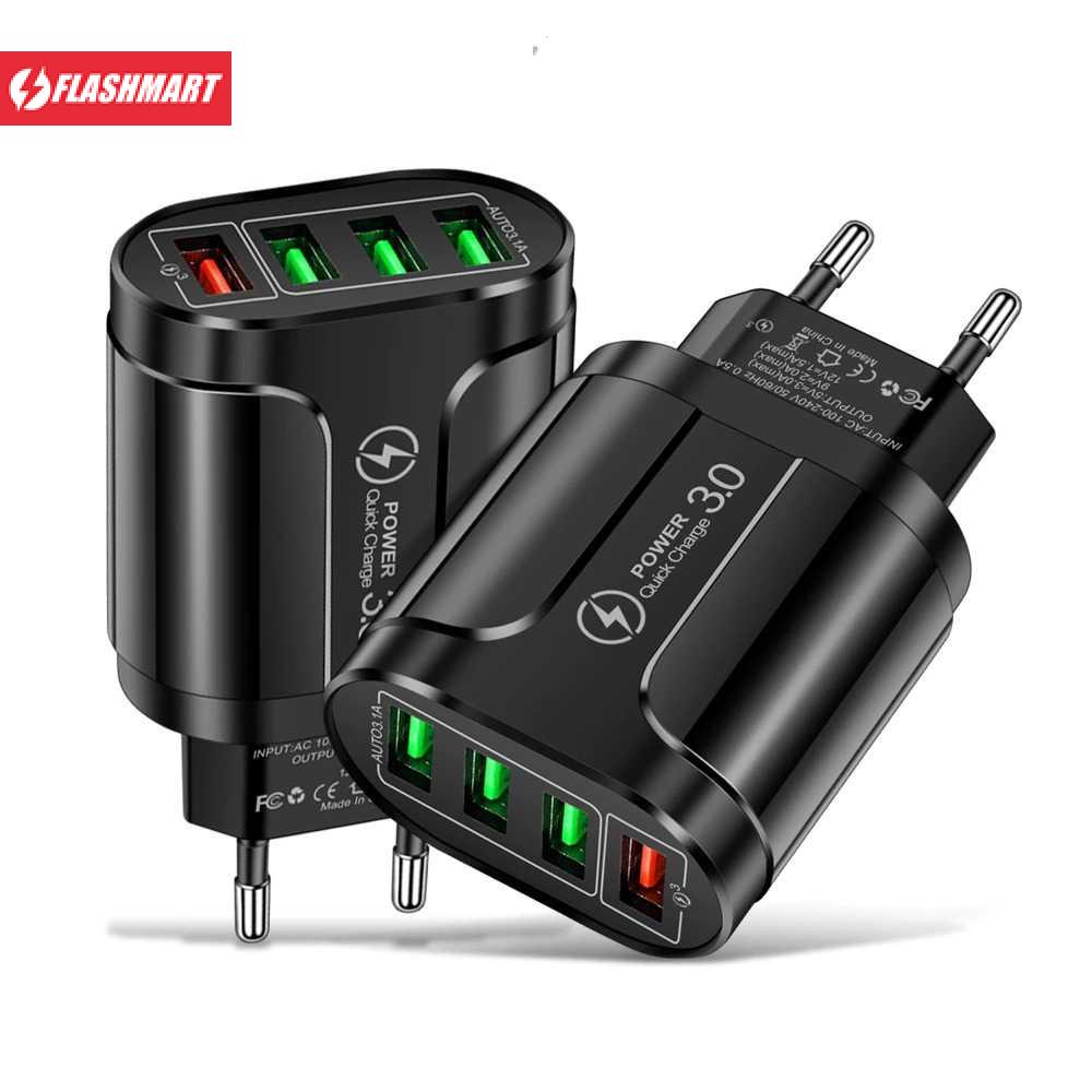 Flashmart Charger USB Fast Charger 4 Port QC 3.0 48W - BK-385