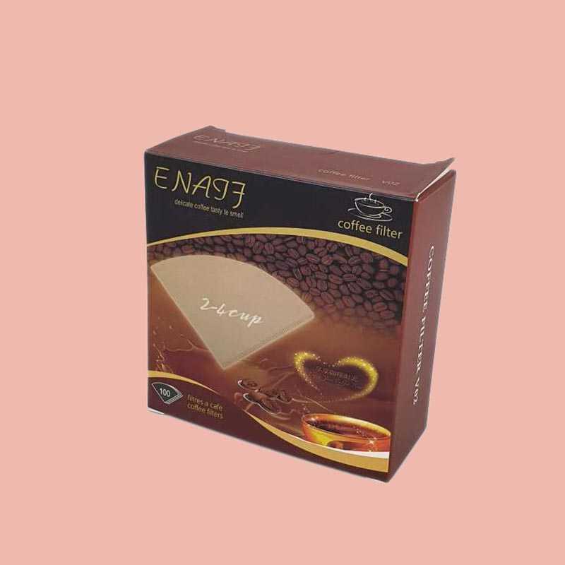 Kertas Filter Saringan Kopi Espresso V02 Drip Coffee Tea Infuser 2-4 Serving 100PCS - YA1132 - Brown