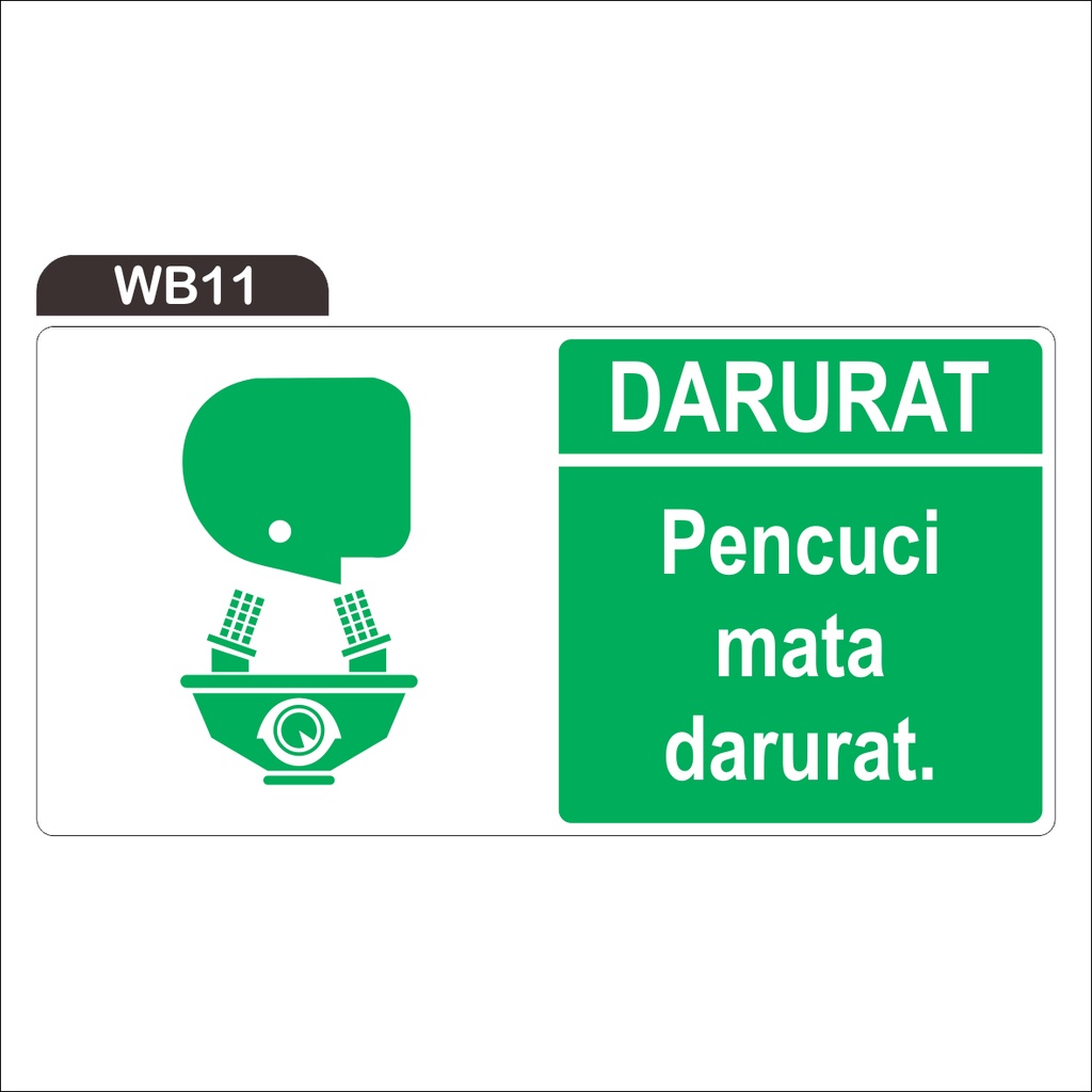 

RAMBU PENCUCI MATA DARURAT (STICKER ONLY)