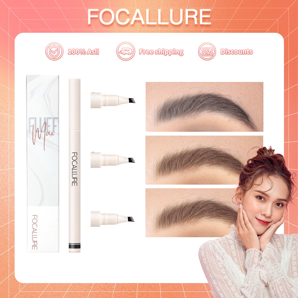 FOCALLURE Pensil Alis Waterproof Long Lasting Anti Luntur - Feali Tint My 4 Tip Eyebrow Contouring FA161