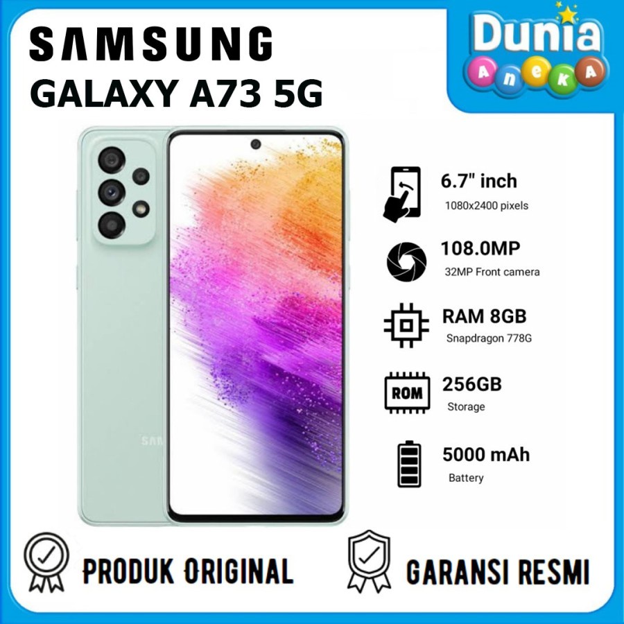 SAMSUNG GALAXY A73 5G 8/256GB - GARANSI RESMI SEIN ORIGINAL