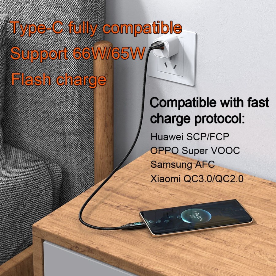 MCDODO CA-1080 Kabel Charger Led Digital Type-C Fast Charging