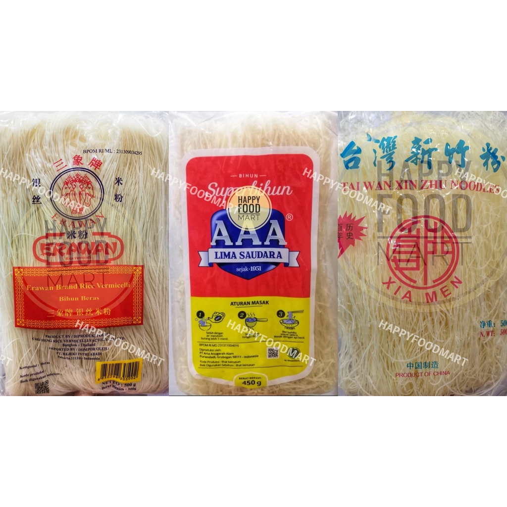 

[DISKON] SUPER BIHUN AAA LIMA SAUDARA/BIHUN ERAWAN GAJAH/BIHUN TAI WAN XIA MEN/BIHUN BERAS KERING INSTAN/MIE HUN MENTAH/SUPERBIHUN/MIHUN MURAH/RICE VERMICELLI TAIWAN XIAMEN