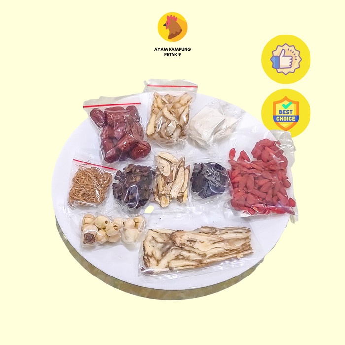 

Bumbu Obat Tim Ayam Herbal Tiongkok Cina Ayam Obat untuk Kesehatan