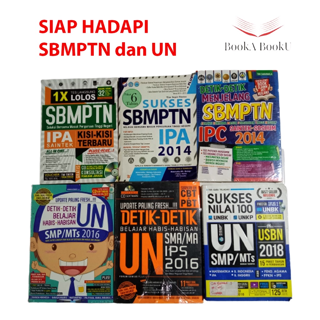 ORI -  Buku Sukses SBMPTN dan Buku Sukses UN SMP/SMA/MTs/MA (Preloved dan Baru/Segel)