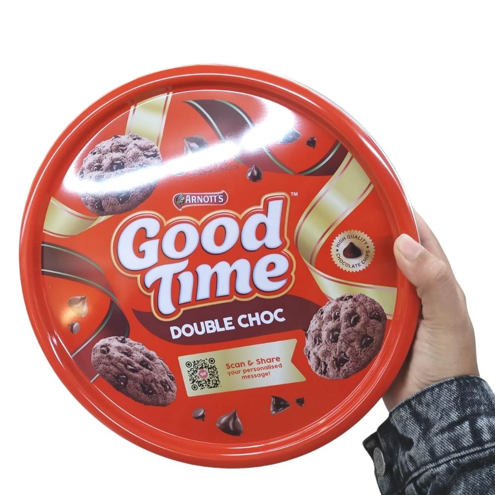 Good Time Double Choc Kaleng 277gr Arnotts Biskuit Kue Kering Makanan