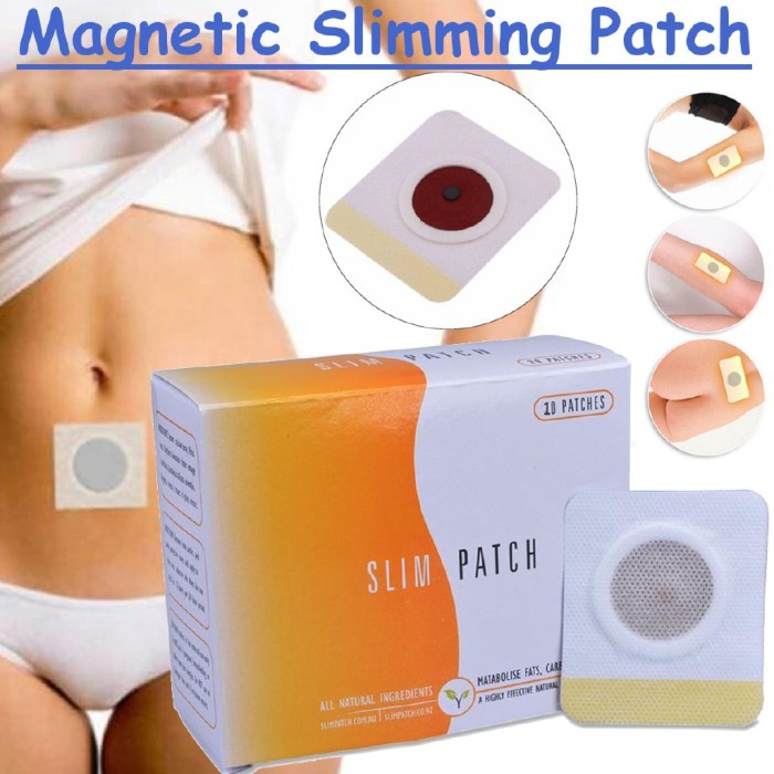 Terlaris Kork 10* Magnetic Abdominal Body Slimming Patch Slim Navel Sticker Fat
