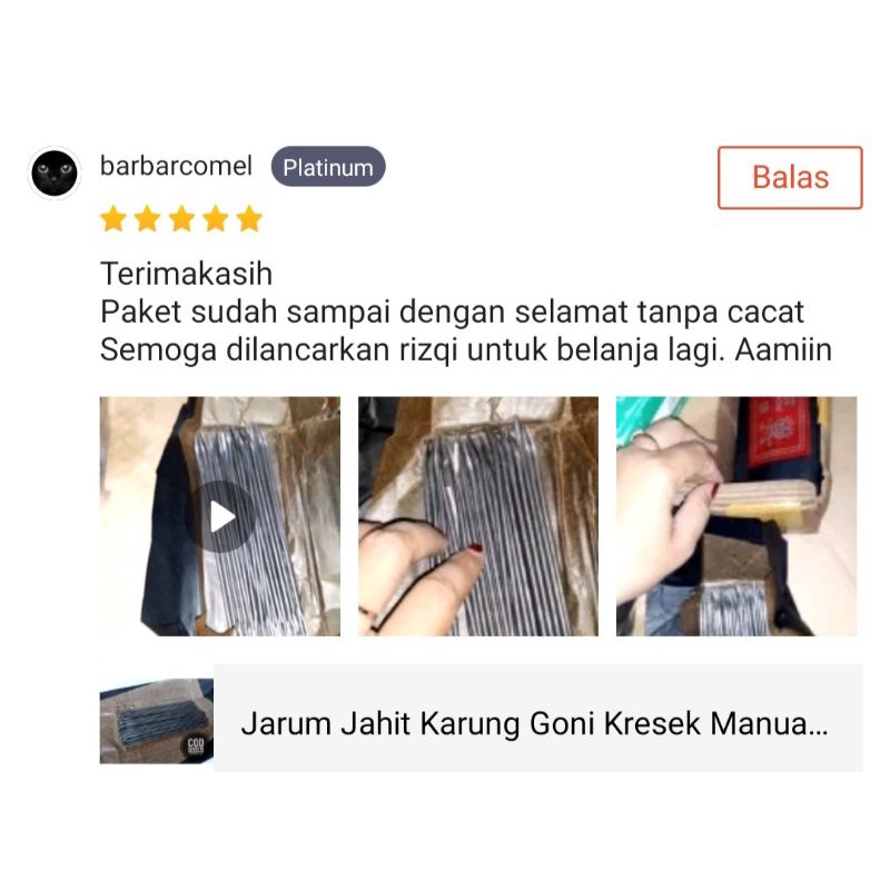 Jarum Jahit Karung Goni Kresek Manual (24pcs)Alat Jahit