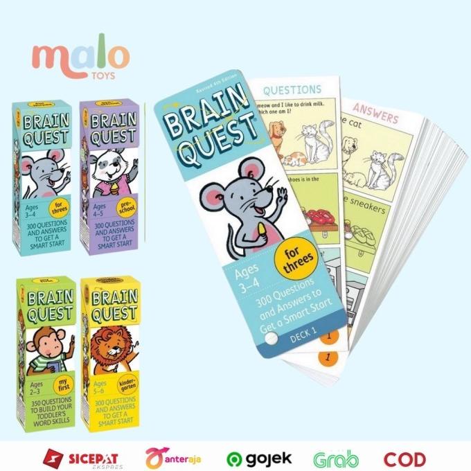 

Brain Quest Cards Umur 2 3 4 5 6 7 8 Tahun Buku Interaksi Anak