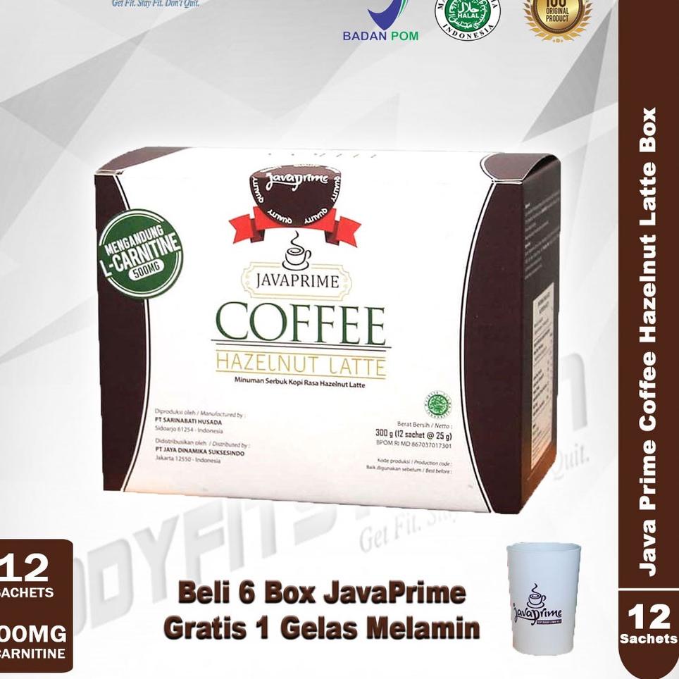 

➳ Java Prime Coffee 300 Grams 12 Sachets Hazelnut Latte / box carnitine javaprime kopi l l-carnitine body bodyfit bodyfitstation ♜