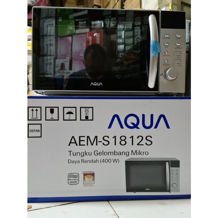 [Stok] Aqua Aem-S1812S Microwave Oven Low Watt [Dapur]