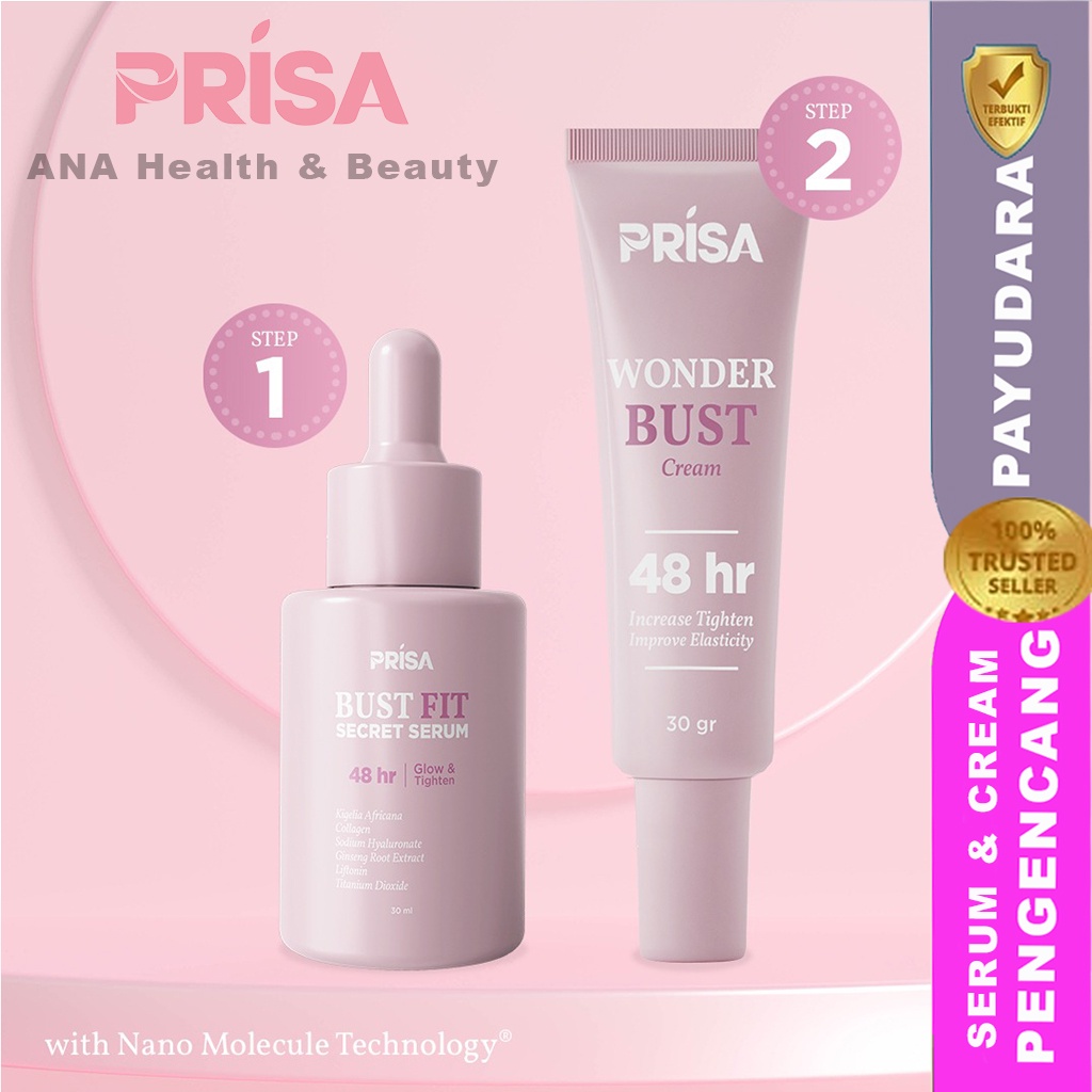 Paket PRISA BREAST SERUM & PRISA WONDER BUST CREAM Pengencang Payudara BPOM ORIGINAL