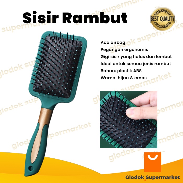 Sisir Rambut Anti Kusut Premium Anti Rontok Halus Bantalan