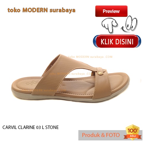 Sandal wanita casual sendal slide flat CARVIL CLARINE 03 L