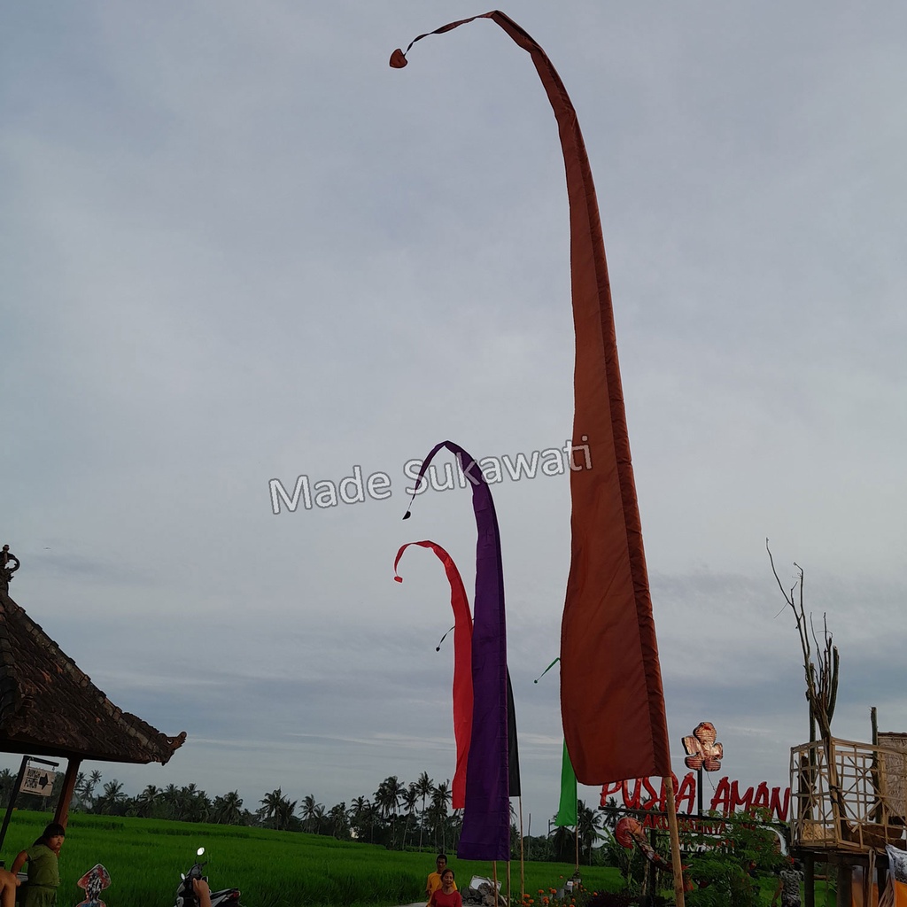 Umbul-Umbul khas Bali 7 Meter 6 meter 5 meter hiasan dekorasi hanya kain tanpa batang