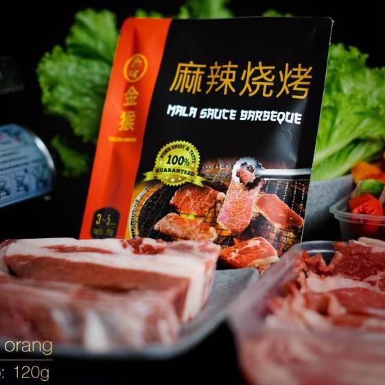 

☂ Bumbu Instan Mala BBQ Sauce - Barbeque Saos Golden Monkey - Malatang Hotpot HALAL ✼
