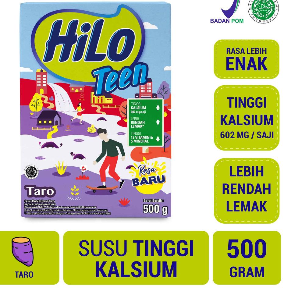 

♖ HiLo Teen Taro 500 gr - Susu Tinggi Kalsium ▲