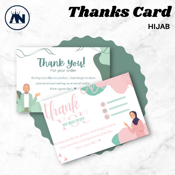 

Thank You Card HIJAB - Thankyou card - Kartu Terima Kasih - Kartu Ucapan - An Cetak Makassar - Percetakan Makassar - Souvneir makassar