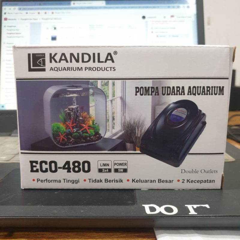 AERATOR KANDILA 2 LUBANG ECO-480 POMPA UDARA / AIRPUMP AQUARIUM KOLAM