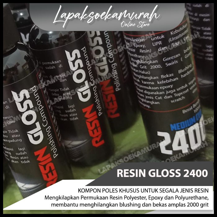 RESIN GLOSS POLISHING COMPOUND KOMPON POLES RESIN KILAP