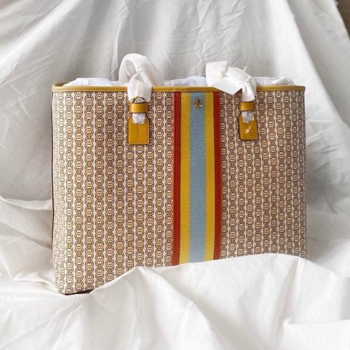 Clearance Sale Tory Burch Gemini Link Tote Bag Medium In Daylily Augustylife