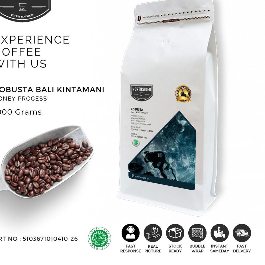 

● BIJI KOPI ROBUSTA BALI KINTAMANI HONEY-NORTHSIDER COFFEE 1KG ✦