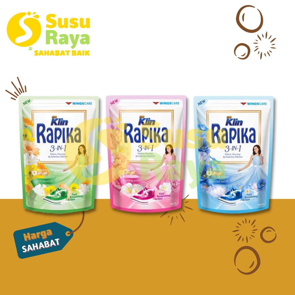 RAPIKA 3 in 1 Sparkling Water/Forever Blossom/Green Meadow/Lavender 400ml