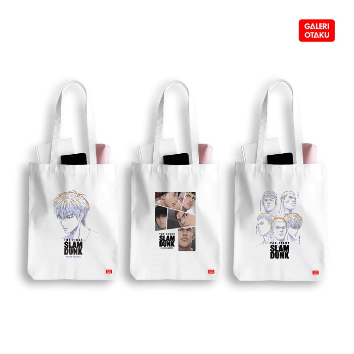 Tote Bag Anime SLAM DUNK / Hanamichi Sakuragi / Kaede Rukawa / Totebag Slamdunk / Totebag Canvas Anime Resleting Original Galeri Otaku / Totebag Anime Premium