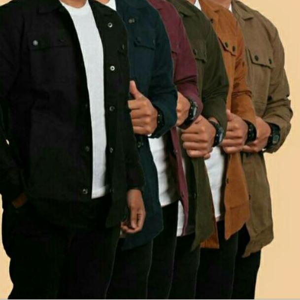 BIG SALE B40 "HECTOR" Jaket Kanvas / Semi Parka / Field jacket- PRESS BUTTON- Original - GREEN ARMY 