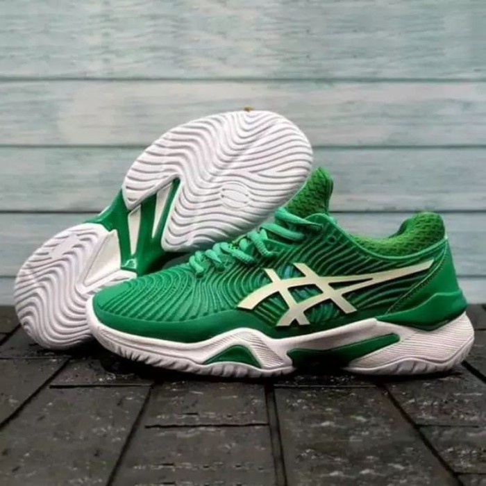 {MentariStore} Sepatu Badminton Court Control Pria Wanita Sepatu Bulutangkis Court Ff - Hijau 40 Dis