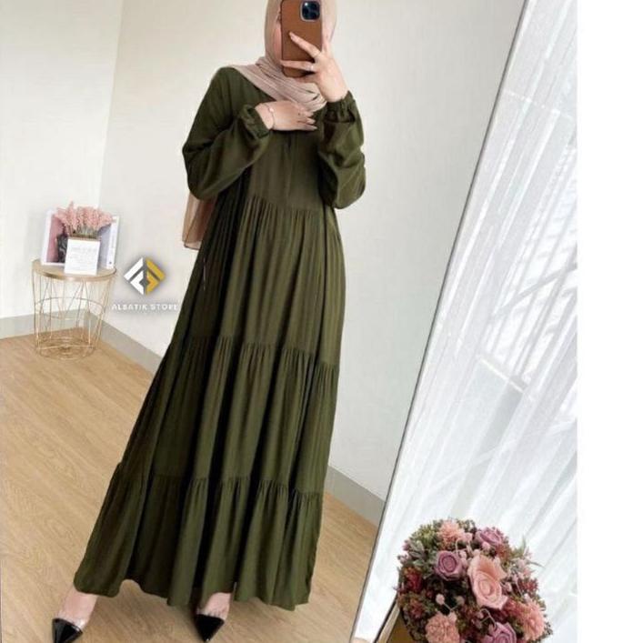 ✾ HANUM DRESS POLOS PREMIUM / DRESS BUSUI / DRESS RAYON / GAMIS POLOS / HOMEY DRESS ℗