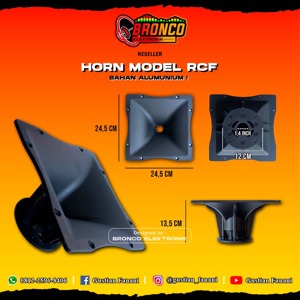 HORN Model RCF Bahan Alumunium