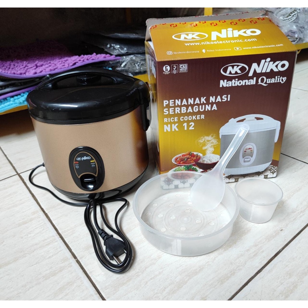 Rice Cooker NIKO 1.2L NK 12 3in1 Serbaguna | Penanak Nasi/Magicom Niko NK-12 | NIKO Rice Cooker 1.2 Liter | FMS