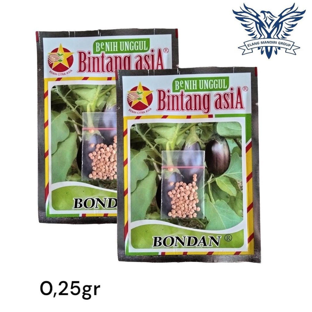 Repack 2000an Benih Bibit Terong BONDAN 0,25gr Bibit Sayuran Unggul Bintang Asia Cocok untuk di pekarangan