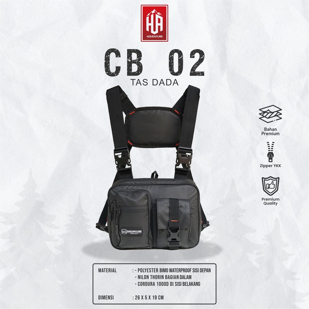 CB 02 tas dada chestbag premium zarventure chestbag 02