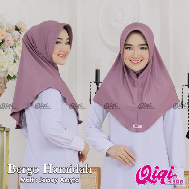 BERGO HAMIDAH  GRADE A PREMIUM•simpel pet•hijab instan jersey•jilbab instan jersey premium