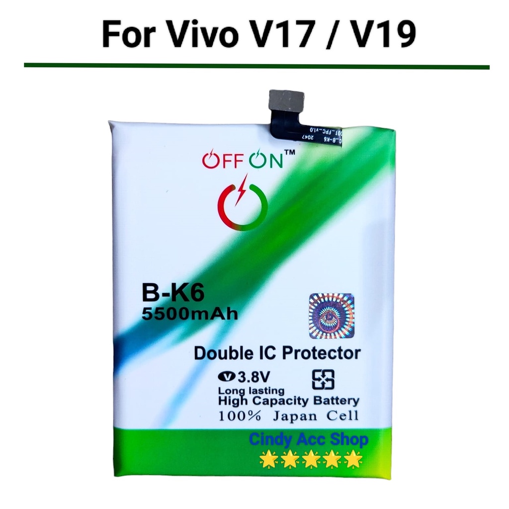 Baterai Double Power For Vivo V17 V19 Vivo 1919 BK6 B-K6 Battery Batre