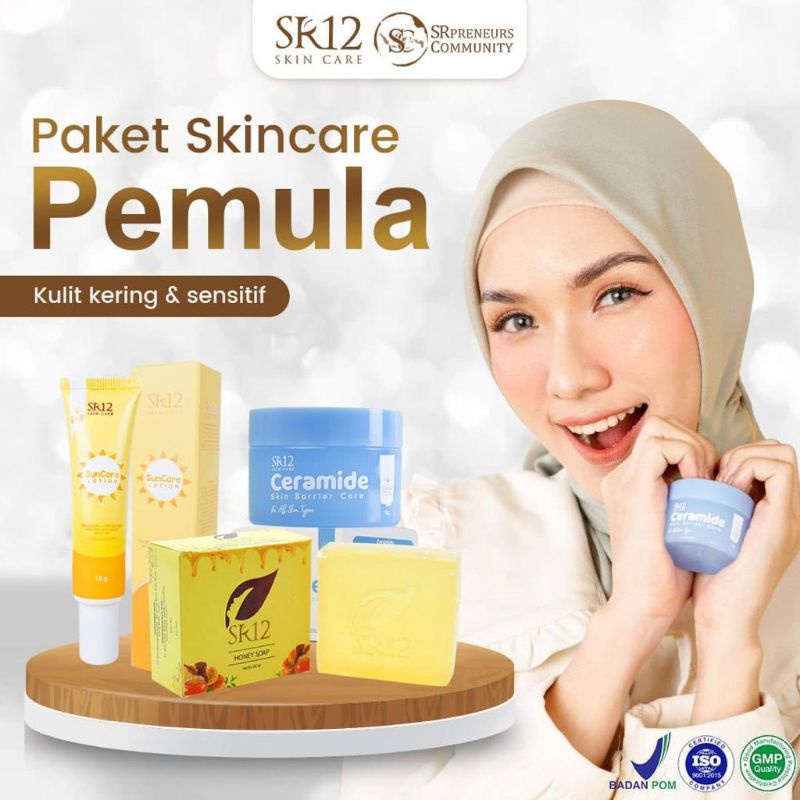 [ORIGINAL] Paket Skincare Pemula SR12 Padang || Paket Skincare SR12 BPOM untuk pemula || Muslimah be