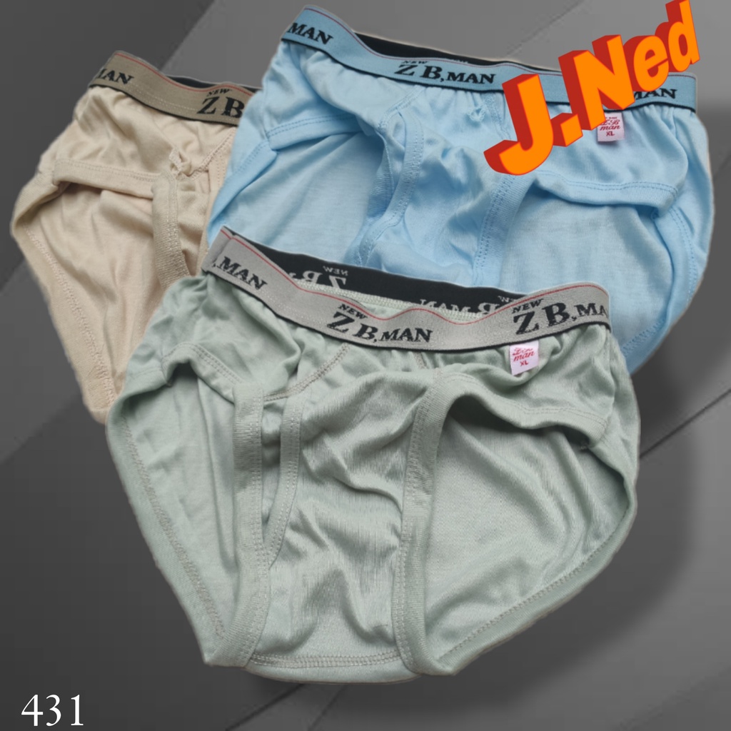 J431T HARGA 3 PCS Celana dalam Pria - Men Underwear - ZB  Man - Murah Berkualitas