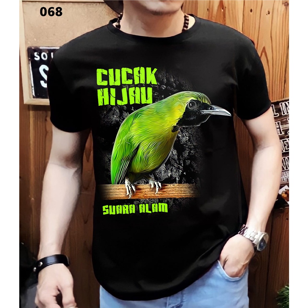 Kaos distro pria / Jual khusus Kaos Burung Kacer / lovebird / murai / elang / hobby burung