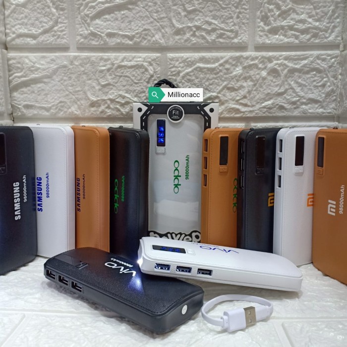 Powerbank mini 98000 / 99000 mAh - Oppo, 98000 mAh V5A8 power beng kekinian Elegan powerbank portabl